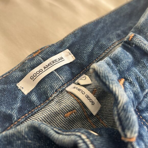 Good American Good Curve Straight Leg Jeans - Size 31 - Picture 3 of 5